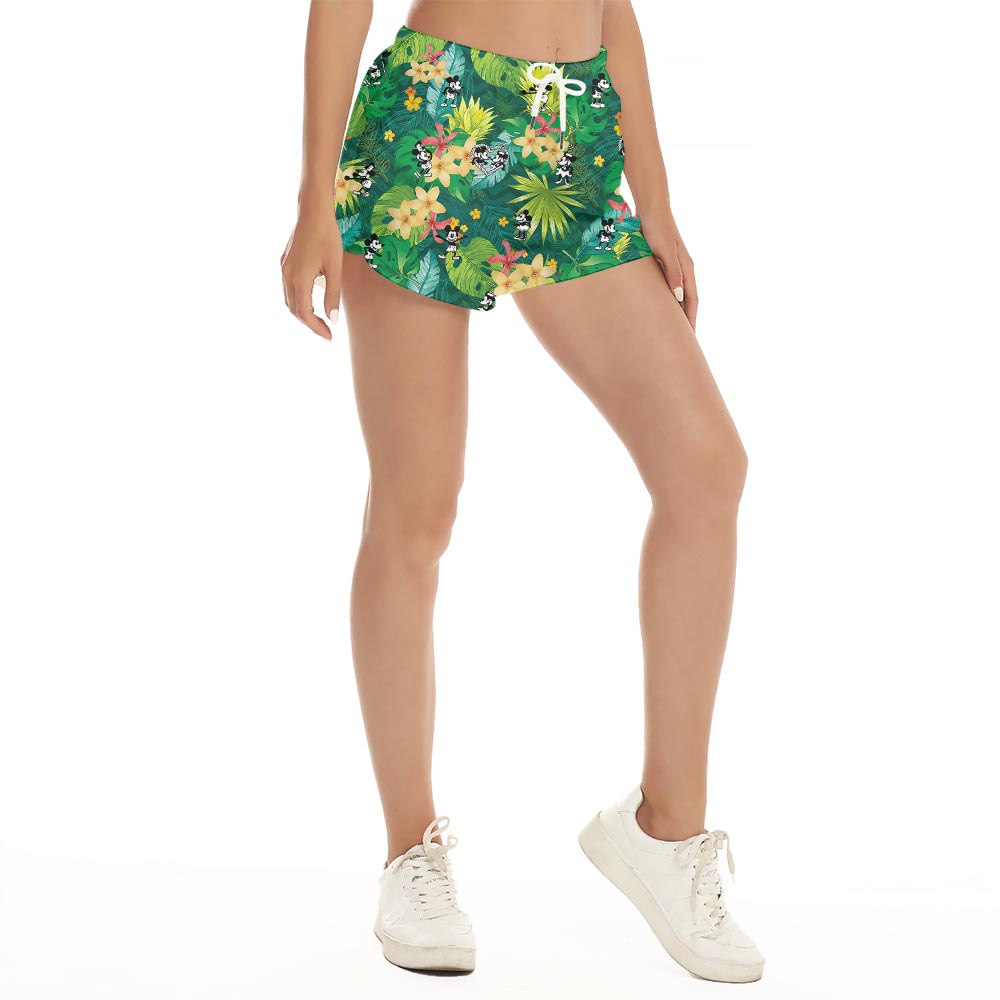 Mickey Minnie Steamboat Willie Hawaiian Shorts For Women - variant image 1