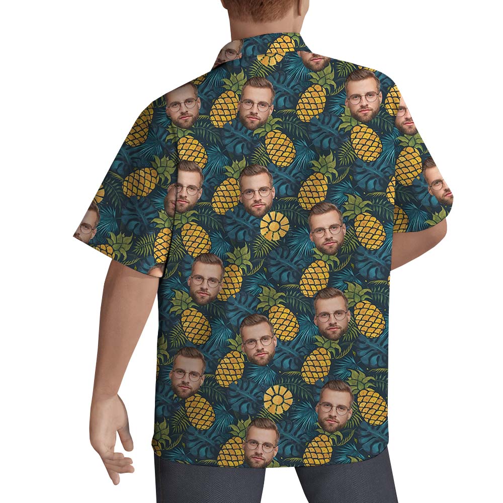 Multi-Face Custom Pineapple Hawaiian Shirt
