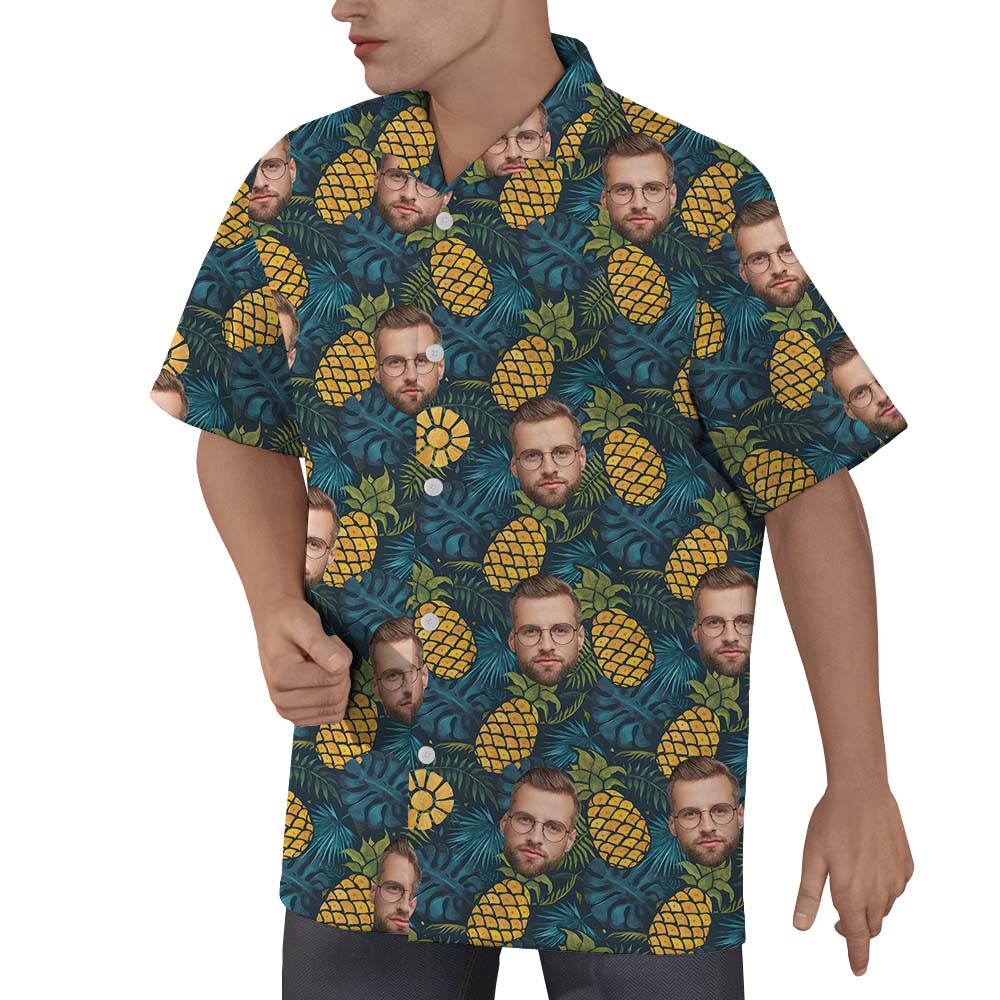 Multi-Face Custom Pineapple Hawaiian Shirt