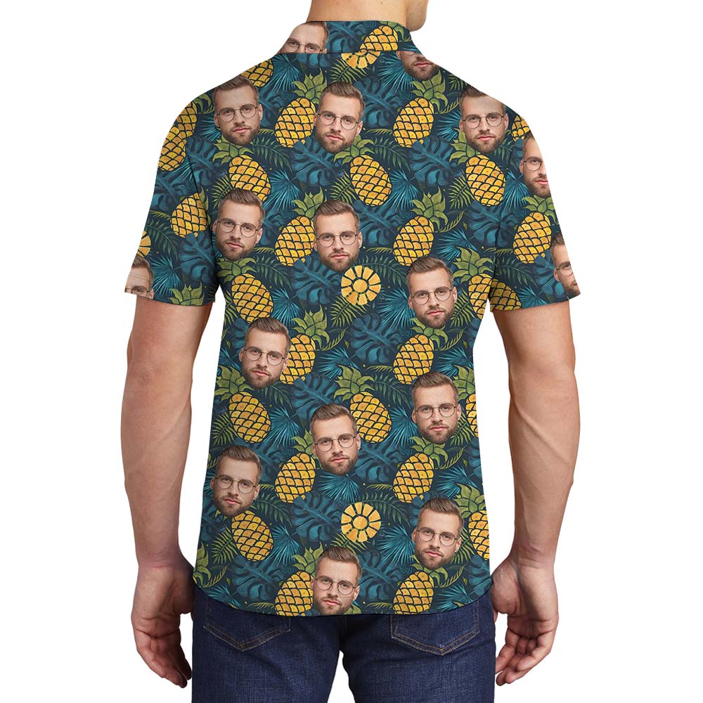 Group Face Personalized Men's Tropical Polo Shirts