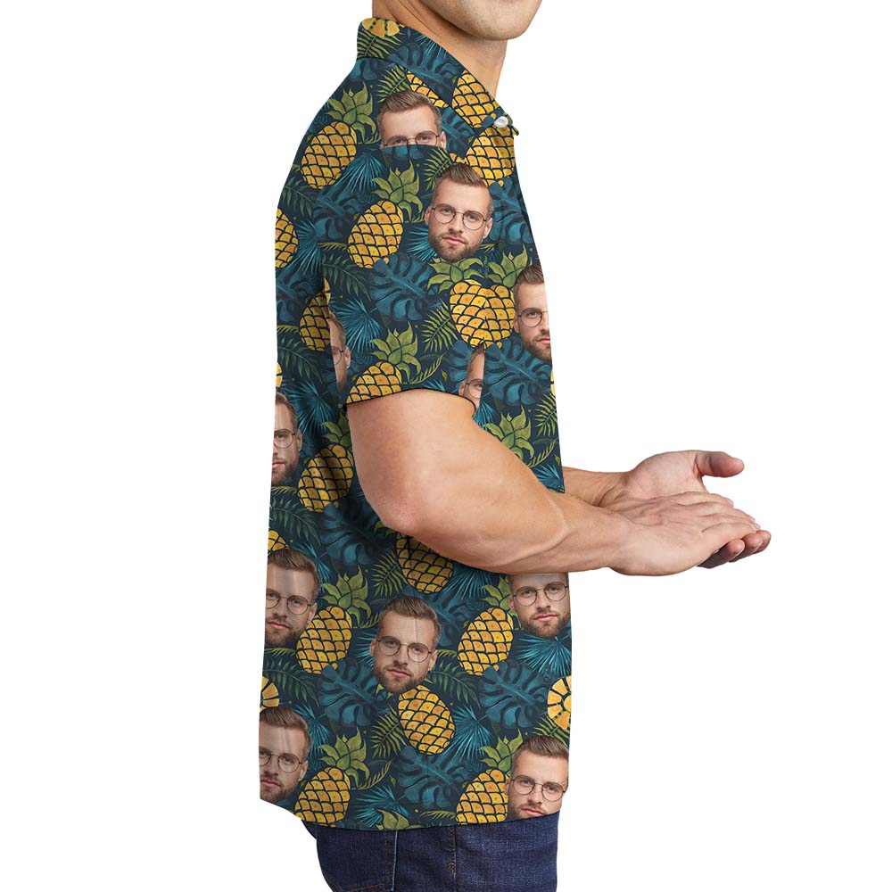 Group Face Personalized Men's Tropical Polo Shirts