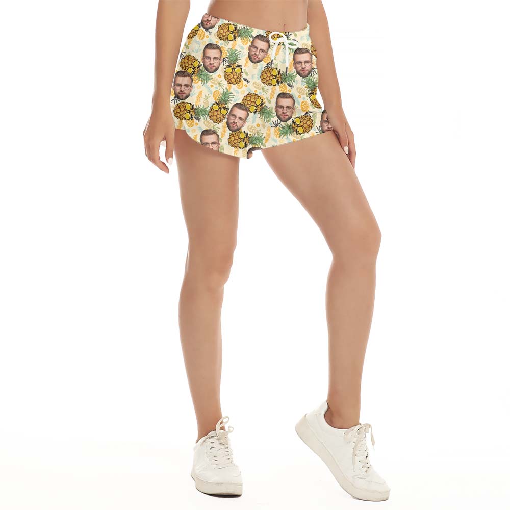Personalized Tropical Face Hawaiian Women's Shorts