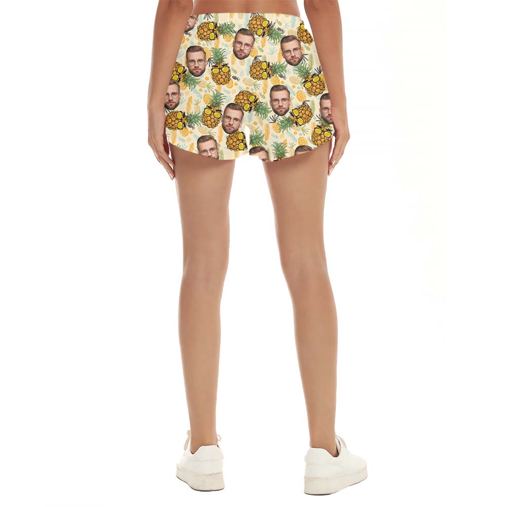 Personalized Tropical Face Hawaiian Women's Shorts