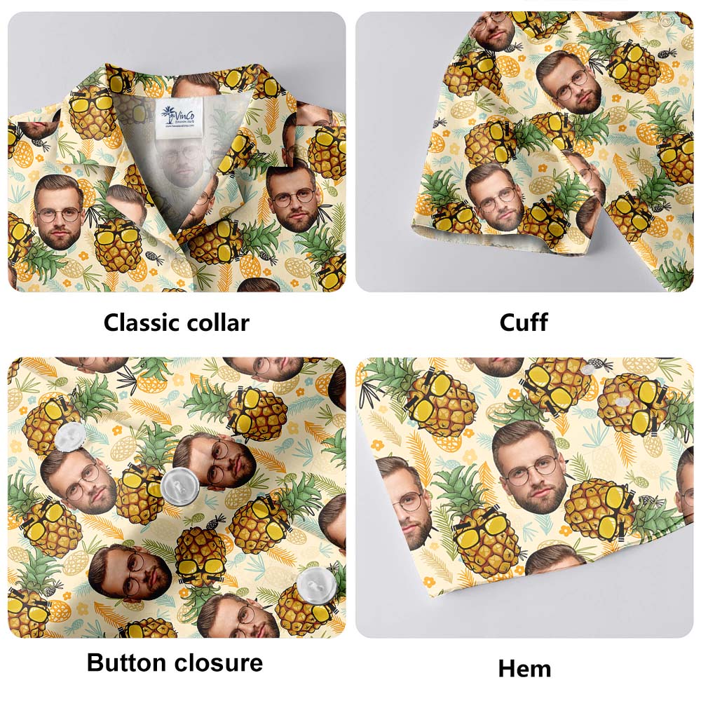 Custom Pineapple Hawaiian Shirt with Face On Them
