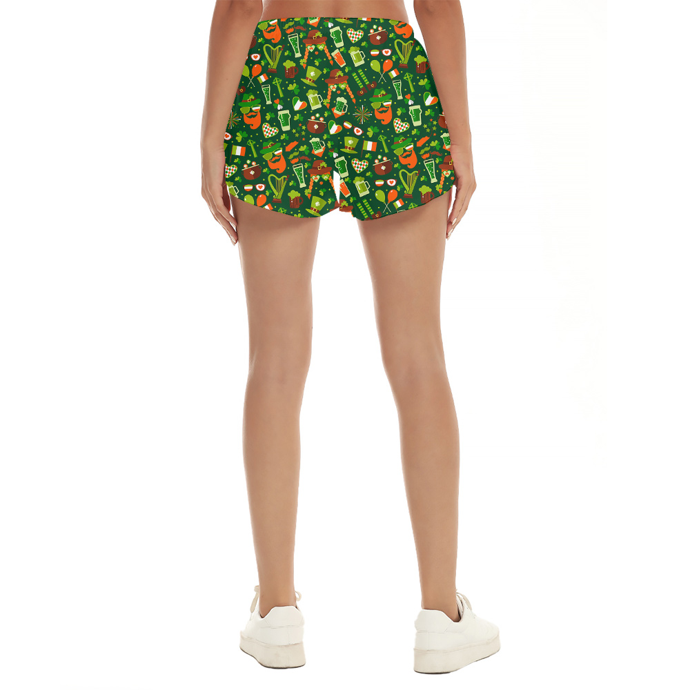 Kiss me Im Irish Paddys Day Aloha Short for Women