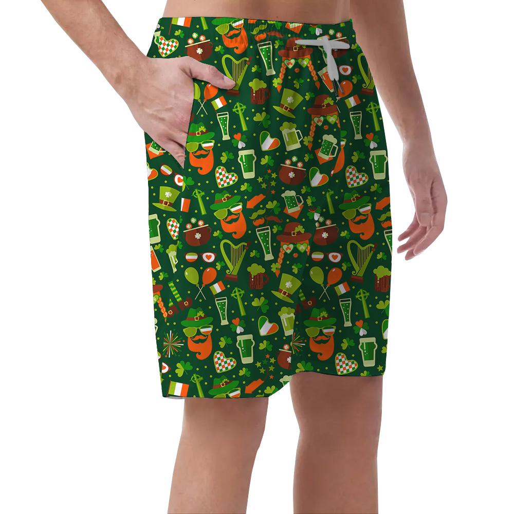 Kiss me Im Irish Paddys Day Hawaiian Men Short