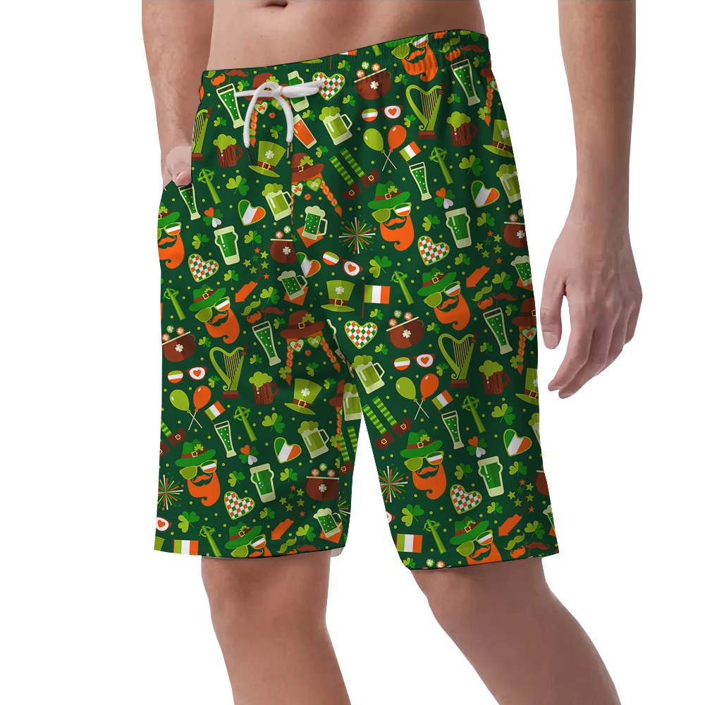 Kiss me Im Irish Paddys Day Hawaiian Men Short
