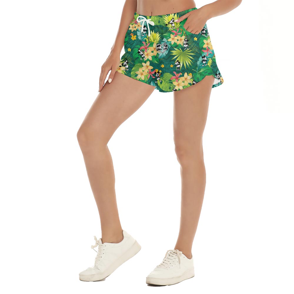 Mickey Minnie Steamboat Willie Hawaiian Shorts For Women