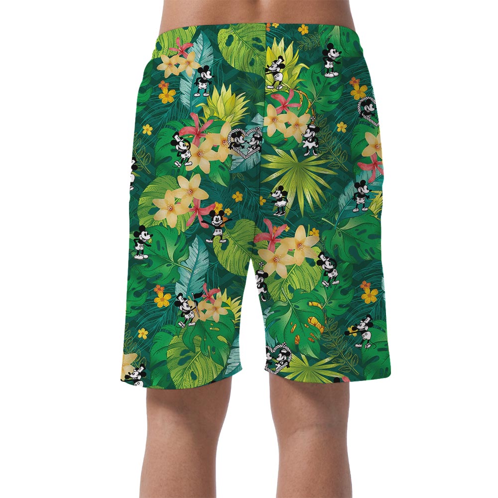 Steamboat Willie Mickey Mouse Men's Summer Shorts With Pockets