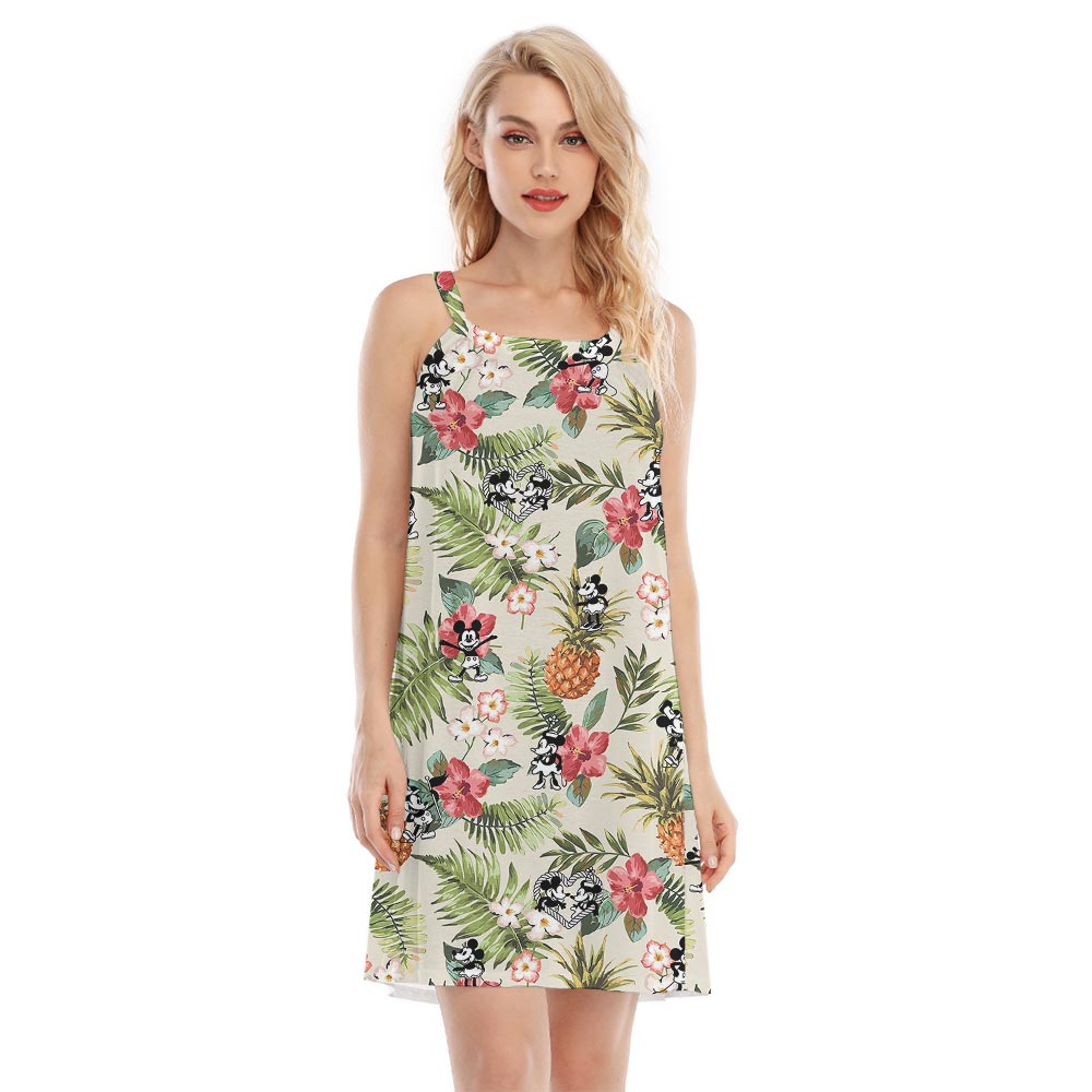 Pretty Mickey And Minnie Mouse Summer Aloha Dress Steamboat Willie - variant image 1