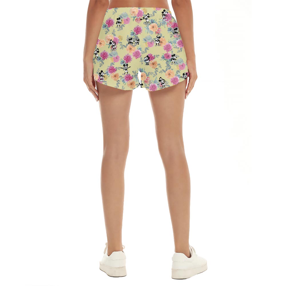 Women's Summer Shorts With Mickey Mouse Steamboat Willie