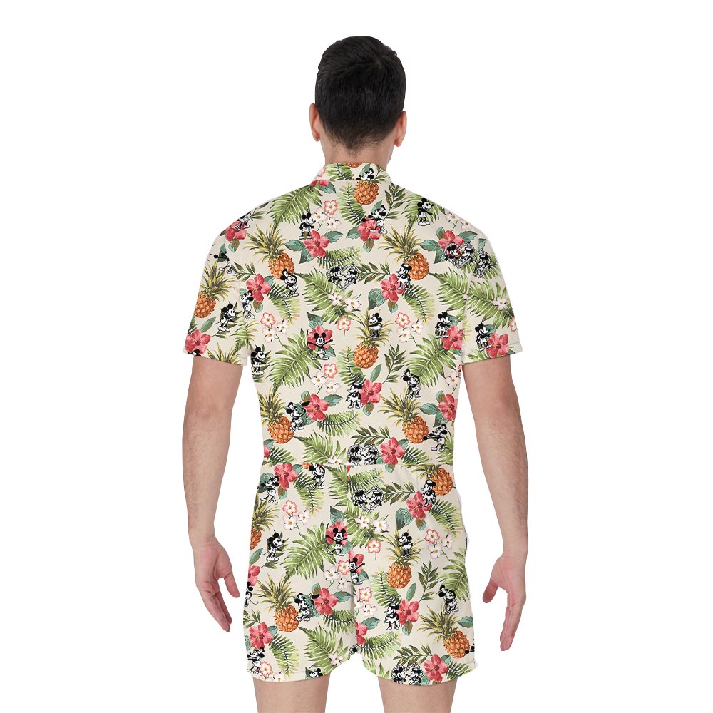 Steamboat Willie Mickey Minnie Tropical Male Romper
