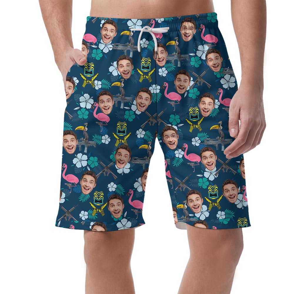 Flamingo Personalized Hawaiian Shorts Men - variant image 1