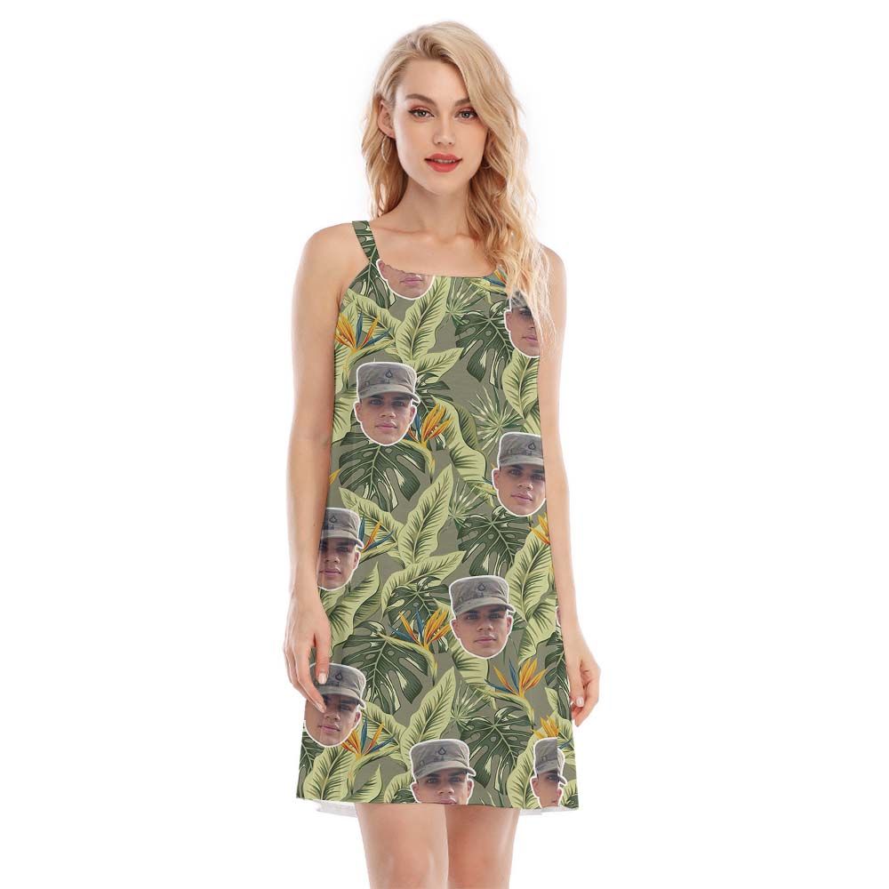 Custom Veteran Face Women's Cami Dress - variant image 1