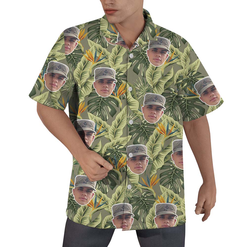 Customizable Military Face Hawaiian Shirt - variant image 1