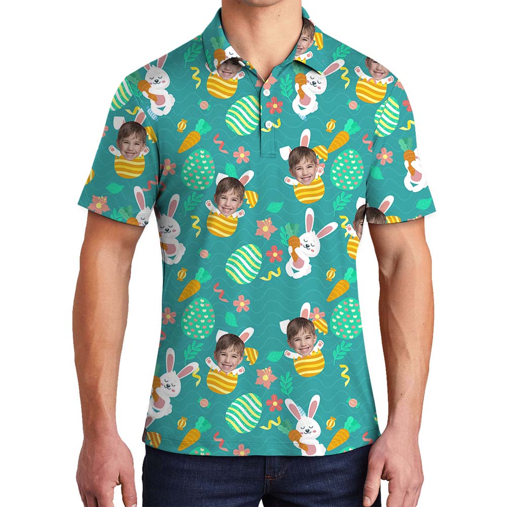 Personalized Easter Bunny Men's Polo Shirt - variant image 1