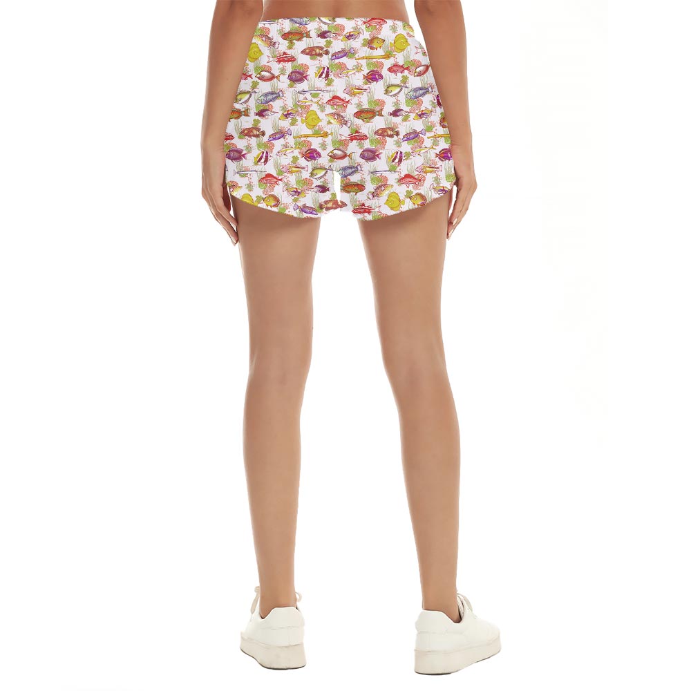 Hawaiian Summer Sea Life Shorts Women