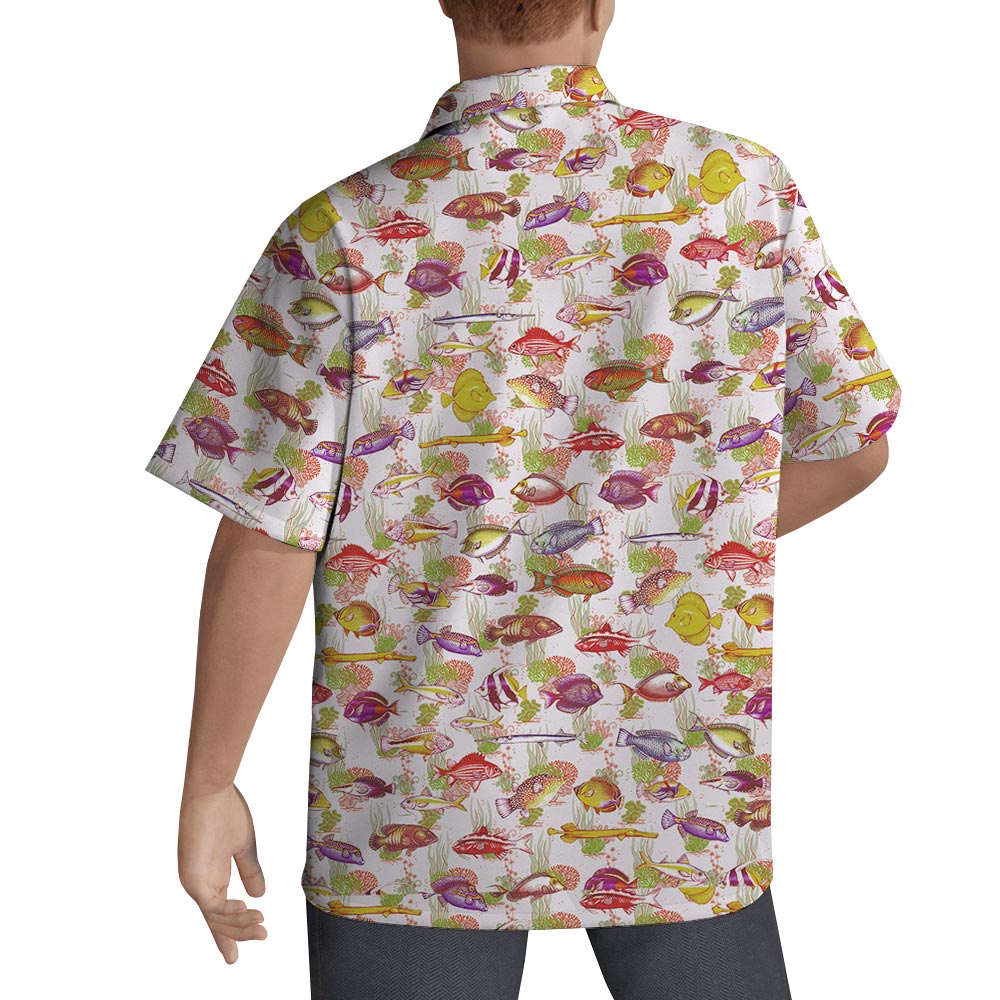 Hawaiian Sea Life Matching Shirt Men
