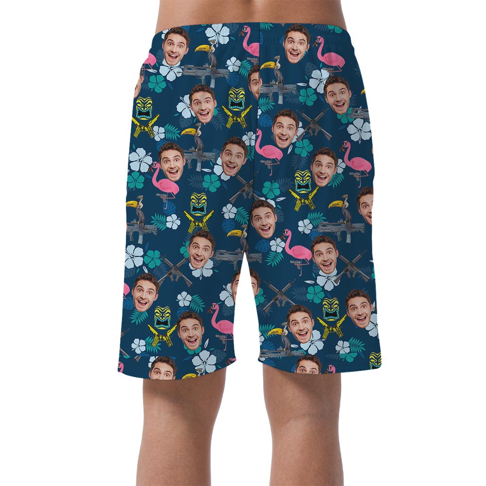 Flamingo Personalized Hawaiian Shorts Men