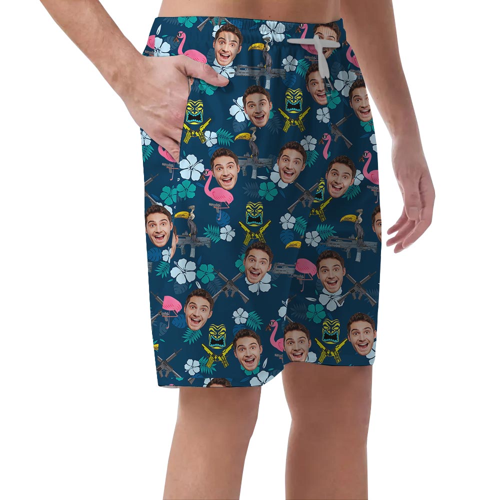 Flamingo Personalized Hawaiian Shorts Men