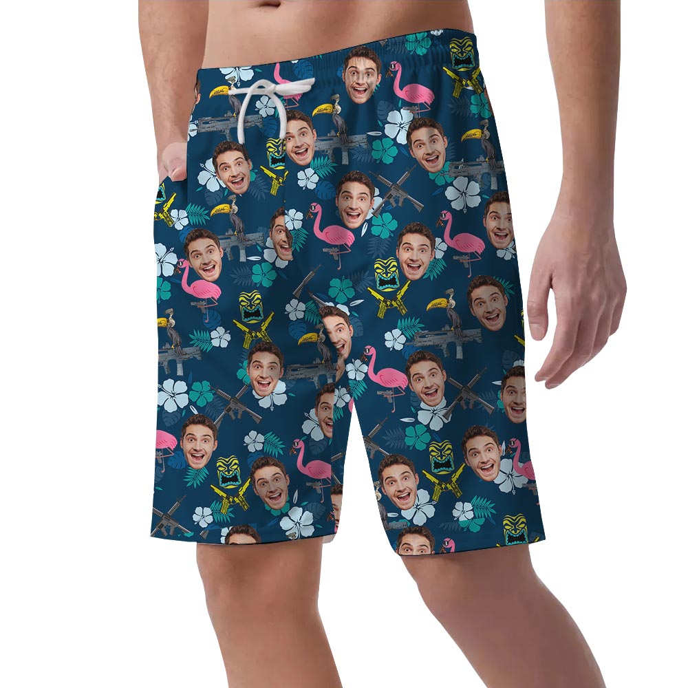 Flamingo Personalized Hawaiian Shorts Men