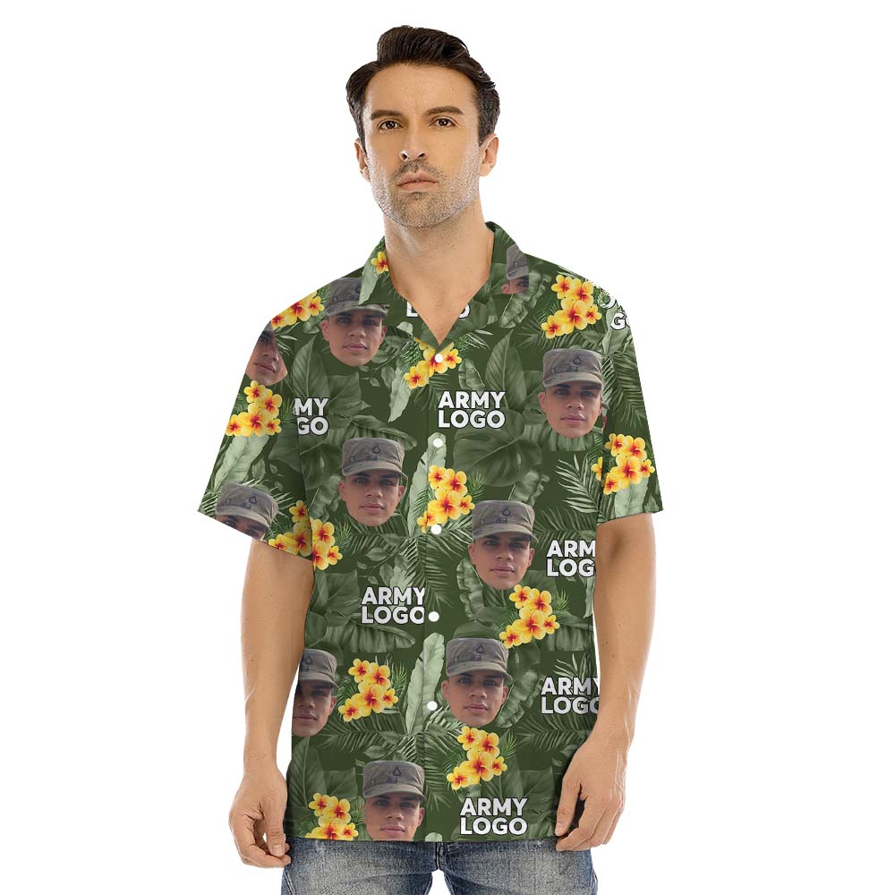 Custom Picture Military Matching Hawaiian Outfits For Family