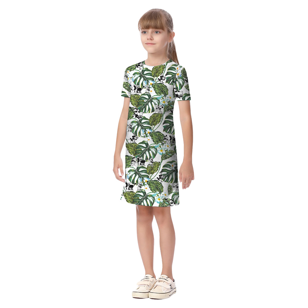 Tropical Leave Floral Mickey Steamboat Willie Matching Family Hawaiian Outfits