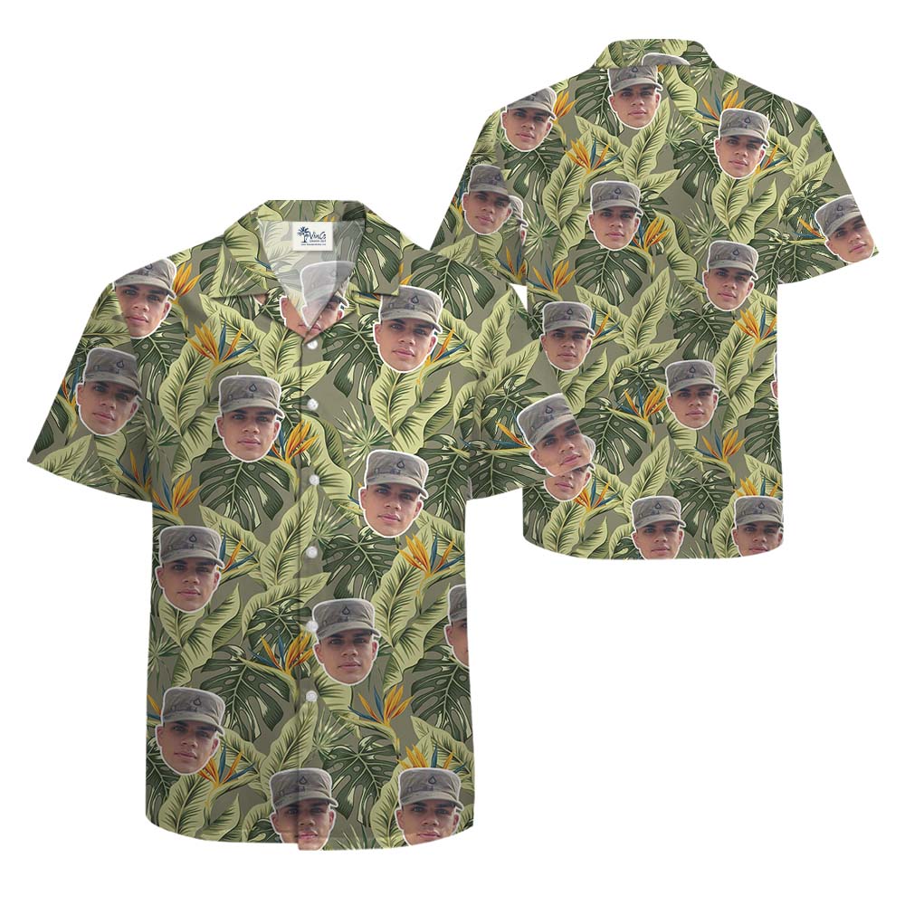 Customizable Military Face Hawaiian Shirt