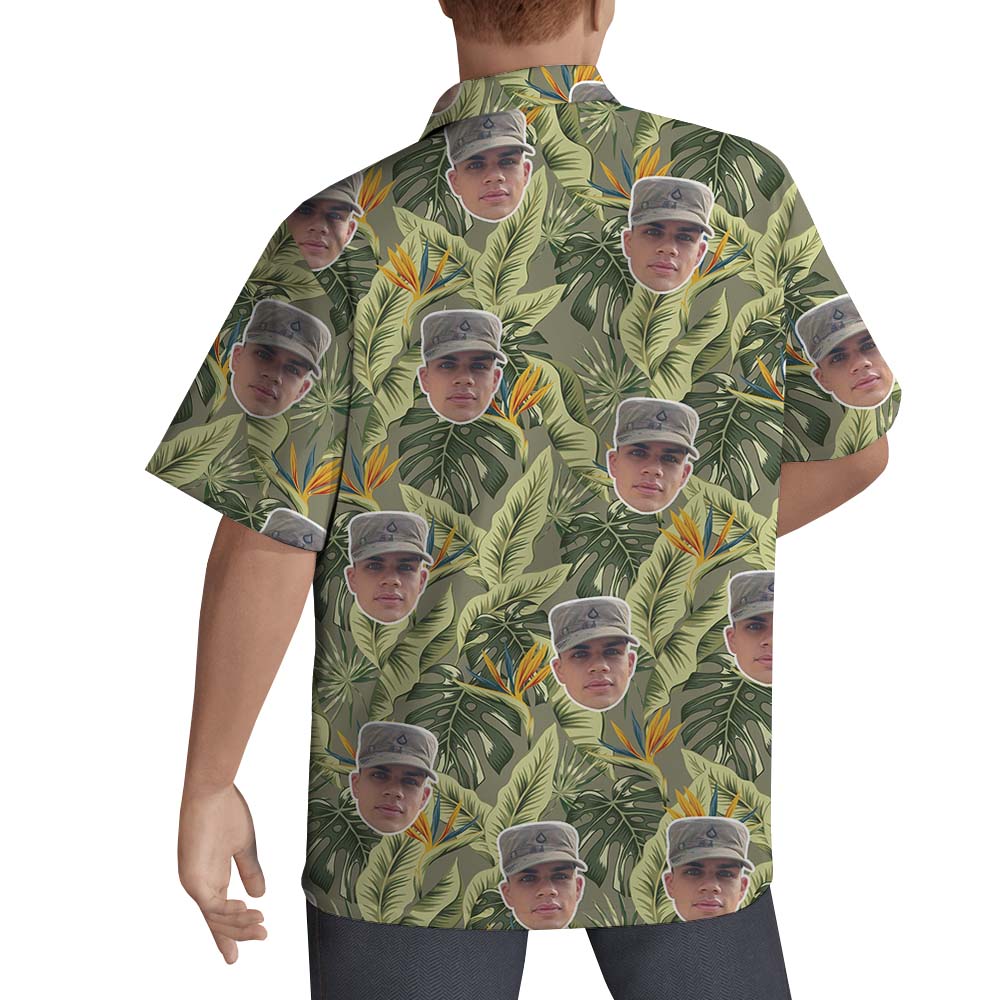 Customizable Military Face Hawaiian Shirt