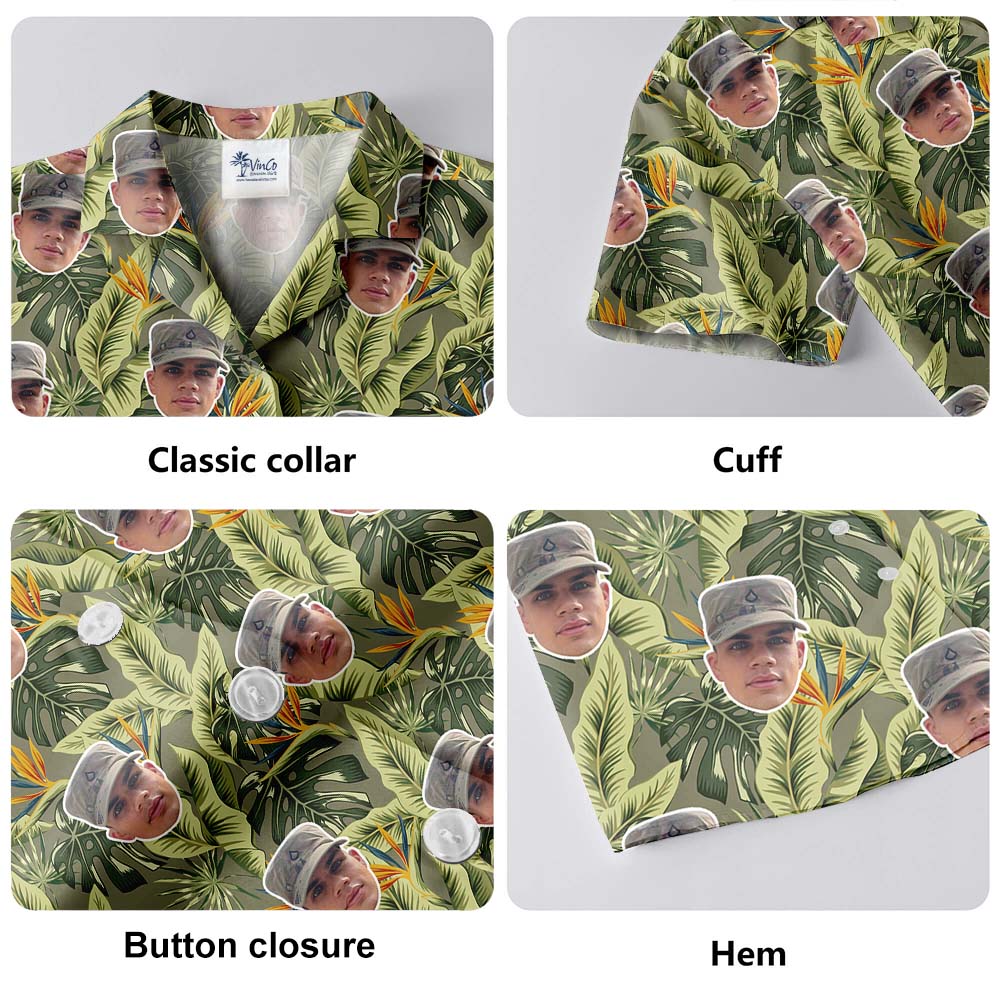 Customizable Military Face Hawaiian Shirt