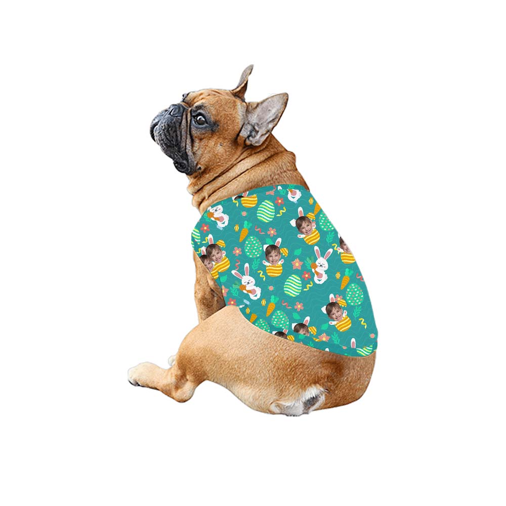 Personalized Face Easter Bunny Matching Hawaiian Shirt For Family And Dog