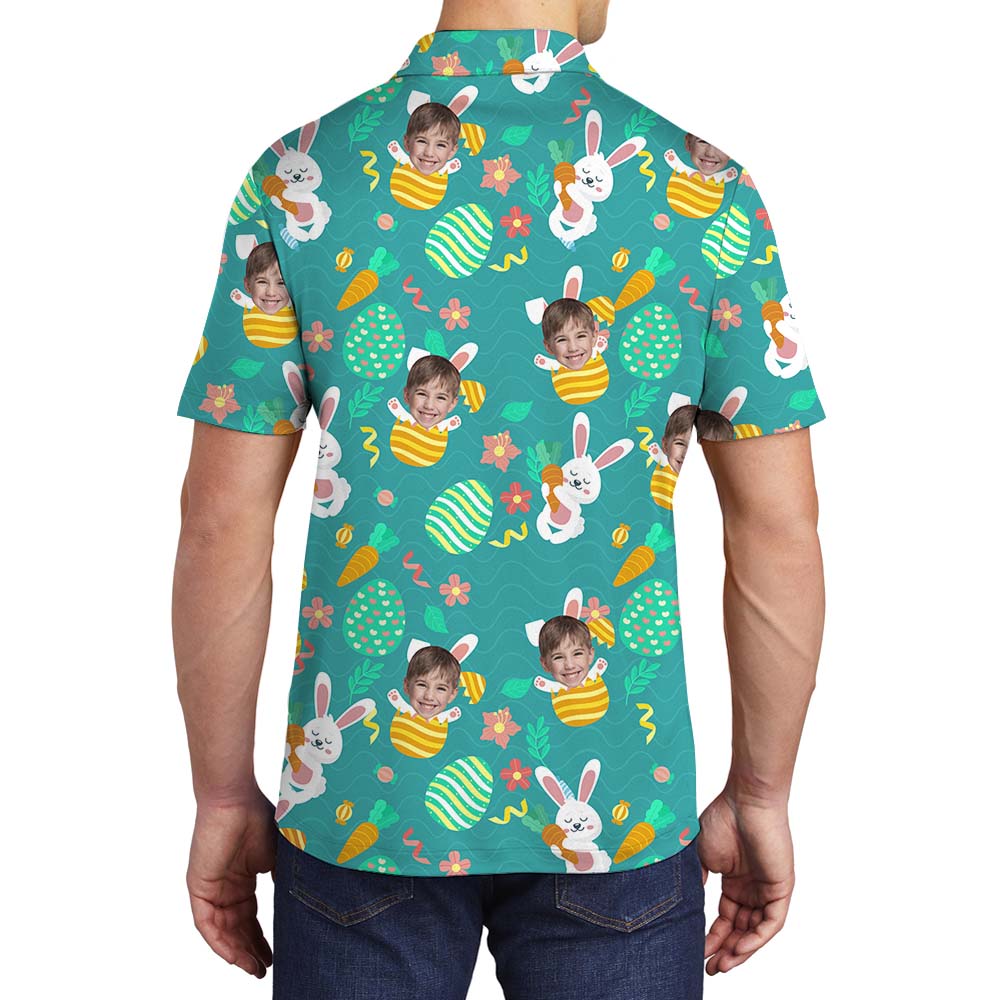 Personalized Easter Bunny Men's Polo Shirt