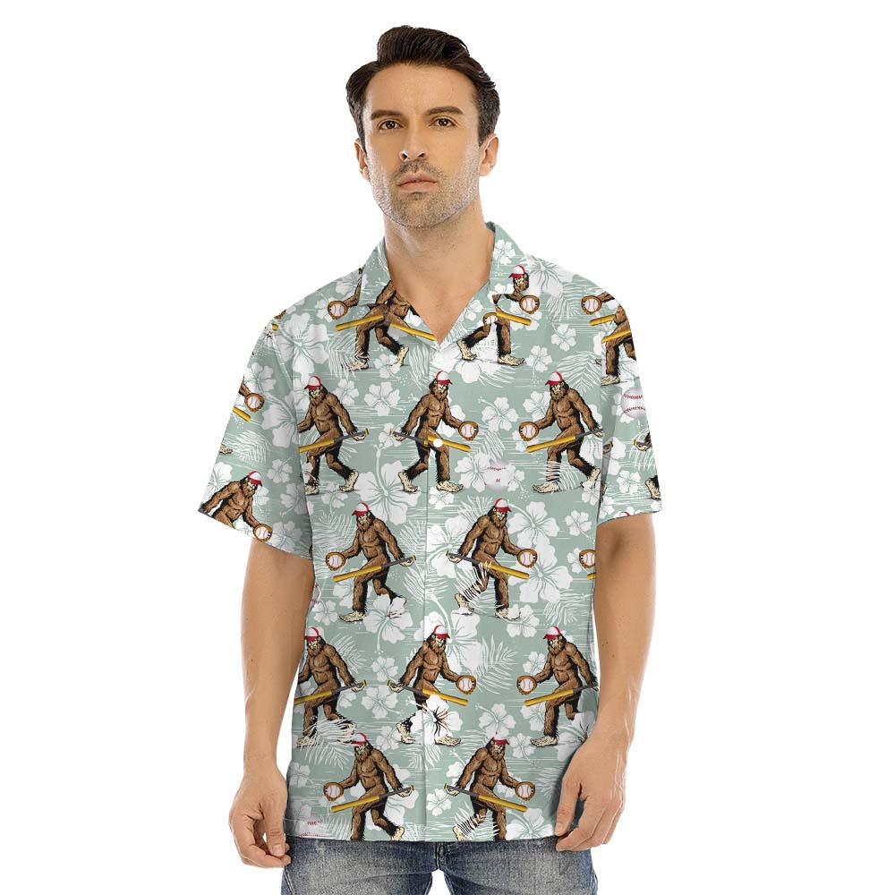 Baseball-Themed Bigfoot Matching Hawaiian Family Outfits