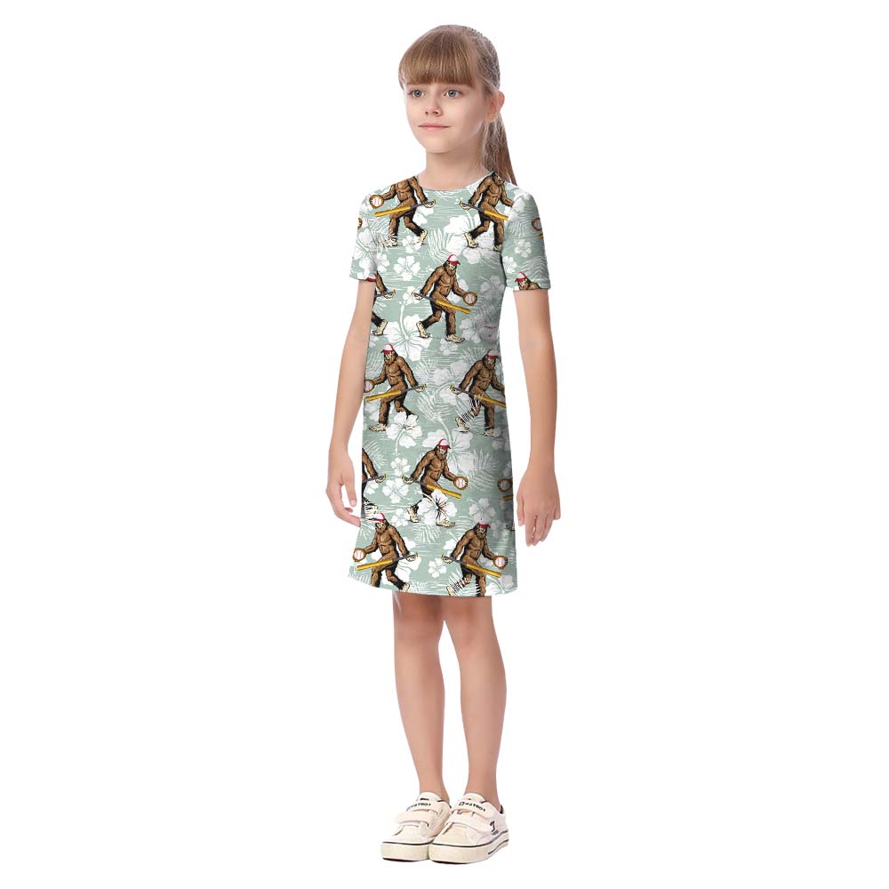 Baseball-Themed Bigfoot Matching Hawaiian Family Outfits