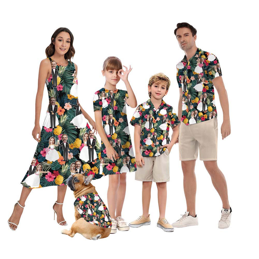 Personalized Bride And Groom Matching Hawaiian Shirts - variant image 1
