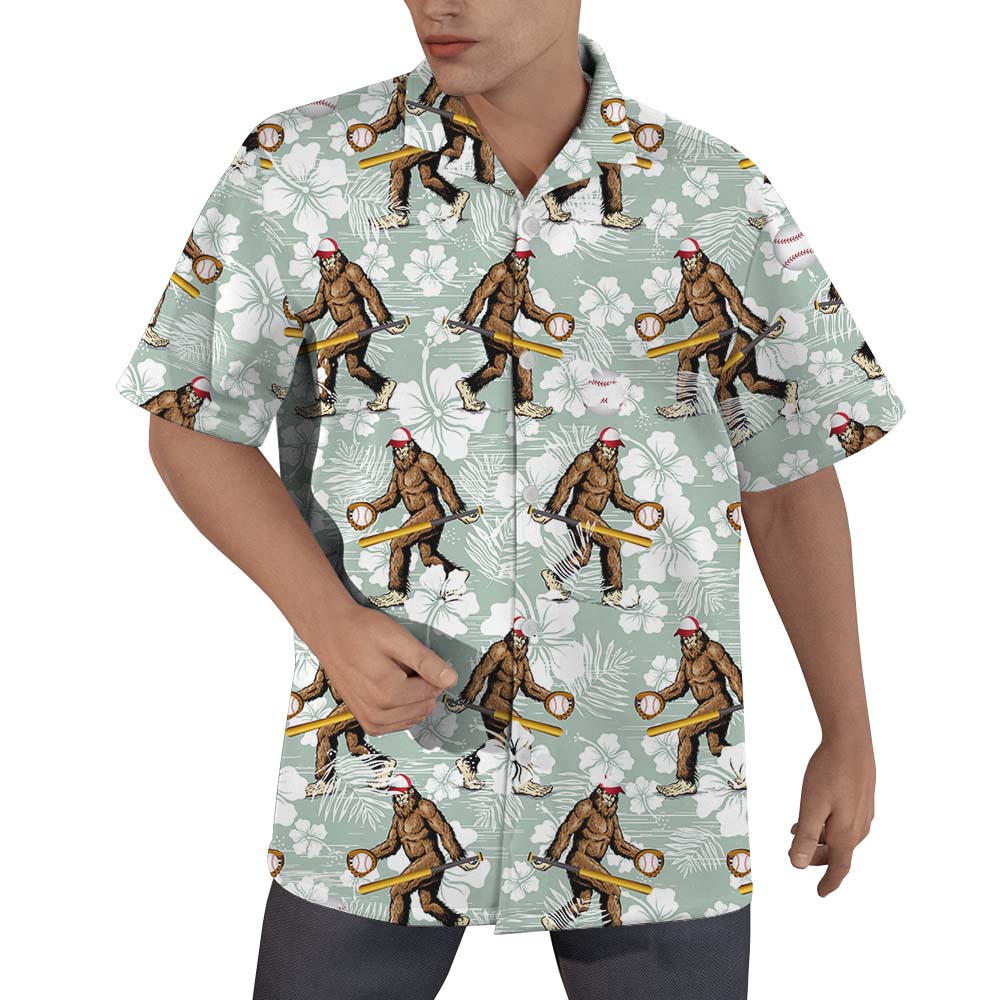 Baseball Golf Floral Hawaiian Shirt For Men - variant image 1