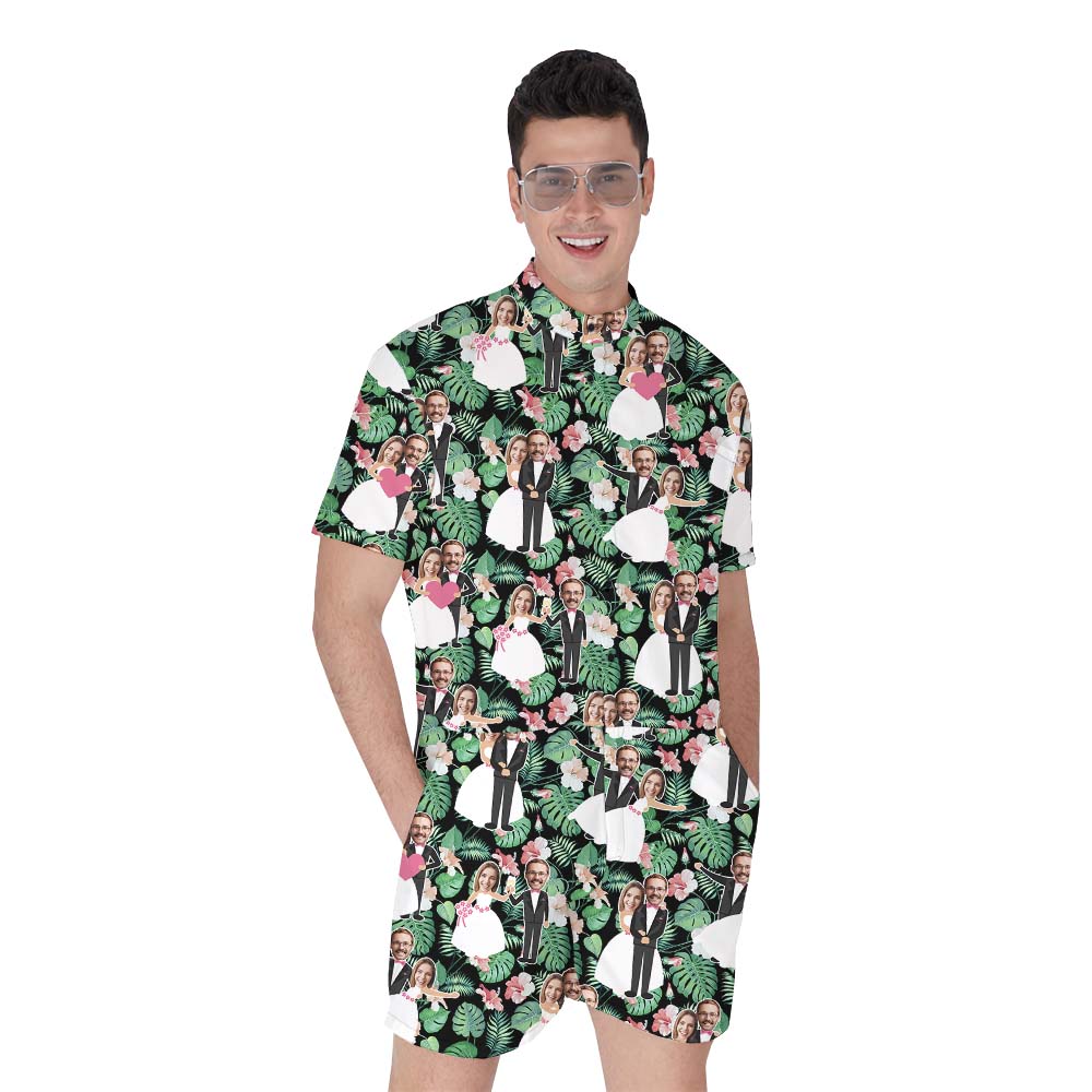 Customized Wedding Men's Tropical Romper - variant image 1