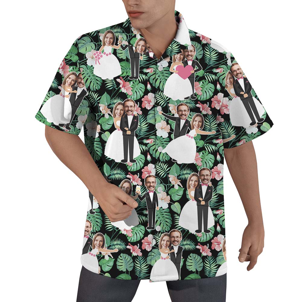 Personalized Bride and Groom Hawaiian Shirts - variant image 1