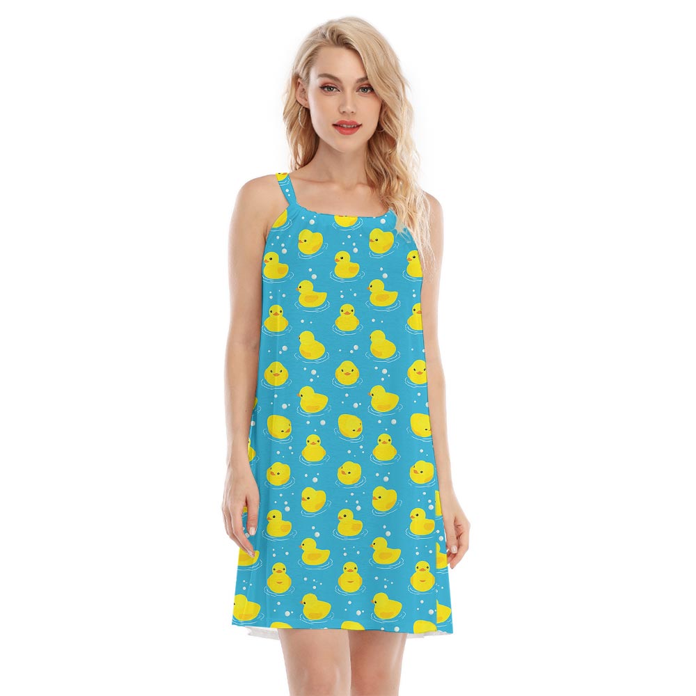 Cute Duck Hawaiian Women Cami Dress - variant image 1