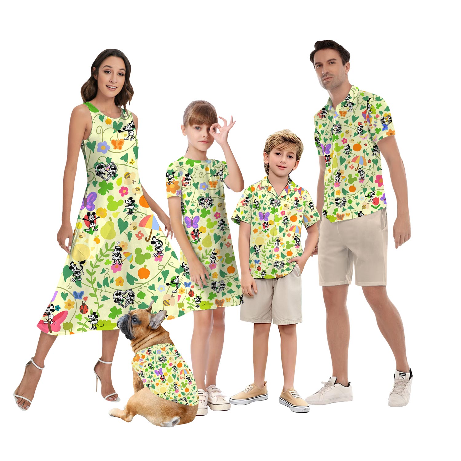 Steamboat Willie Mickey Mouse Matching Hawaiian Outfits For Couples And Kids - variant image 1