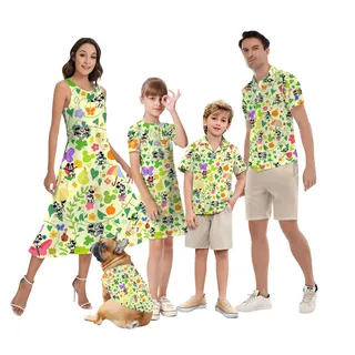 Steamboat Willie Mickey Mouse Matching Hawaiian Outfits For Couples And Kids