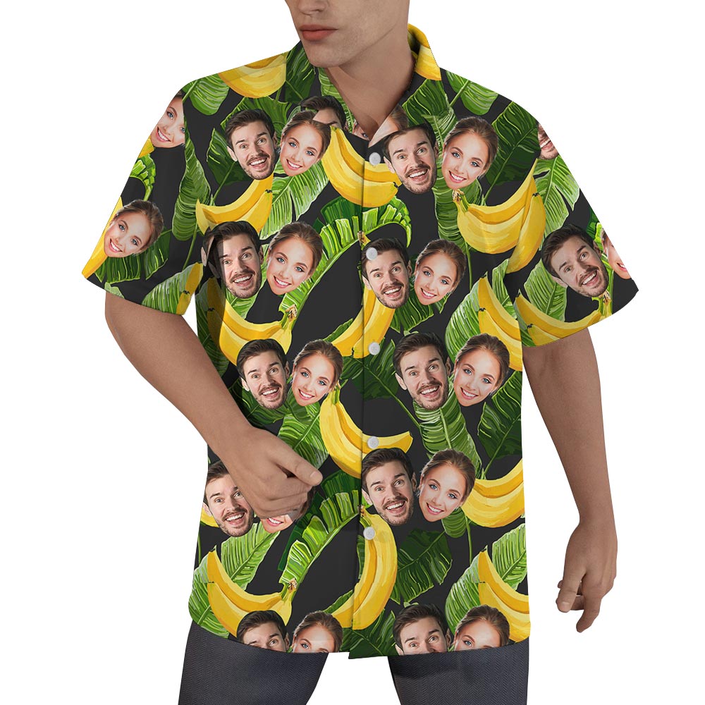Banana Custom Couple Hawaiian Shirts Men - variant image 1