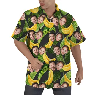 Banana Custom Couple Hawaiian Shirts Men