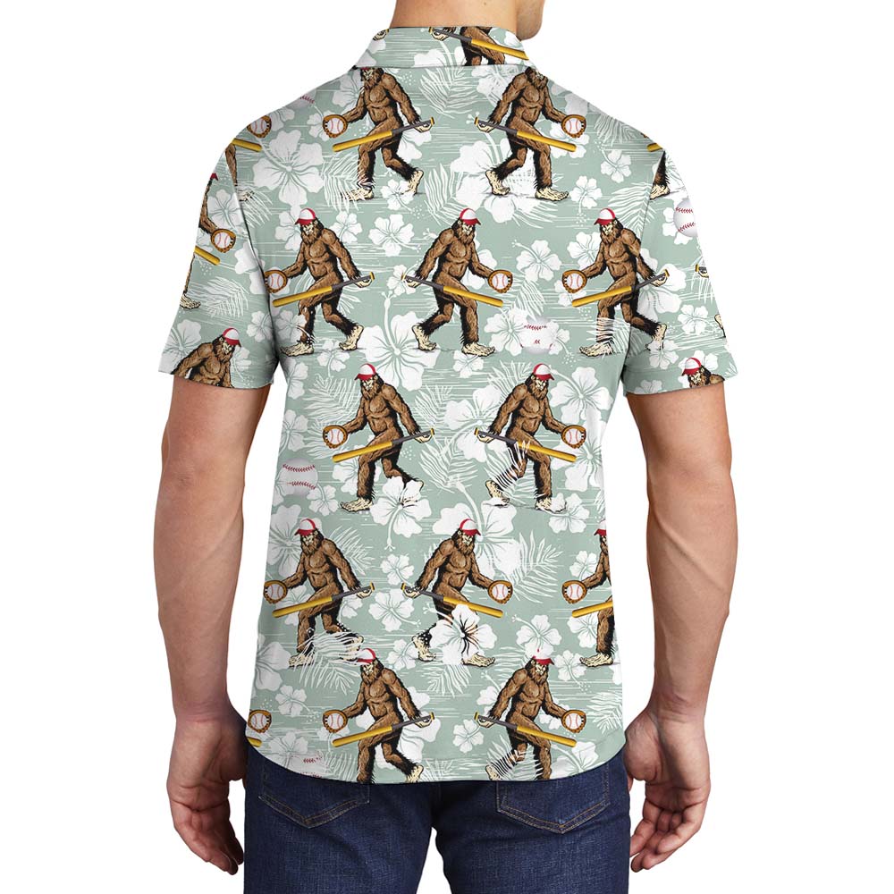 Sasquatch Baseball Tropical Men's Polo Shirt