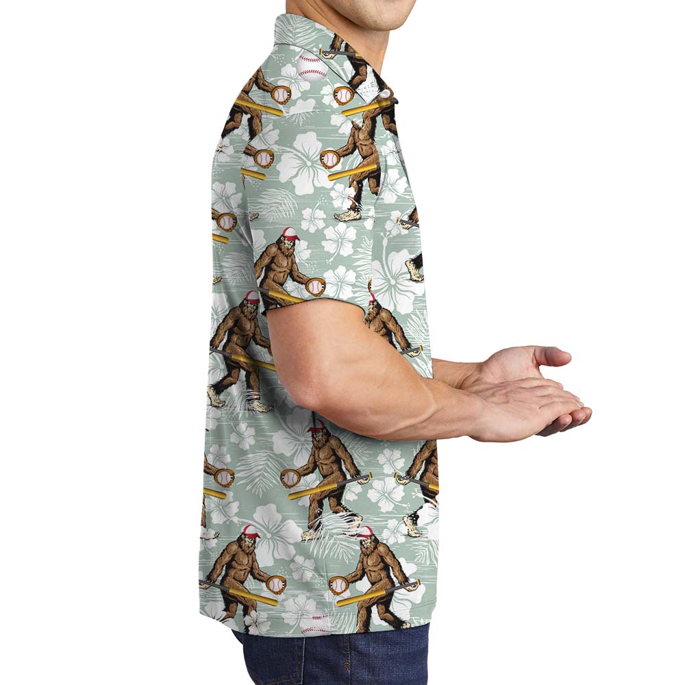 Sasquatch Baseball Tropical Men's Polo Shirt