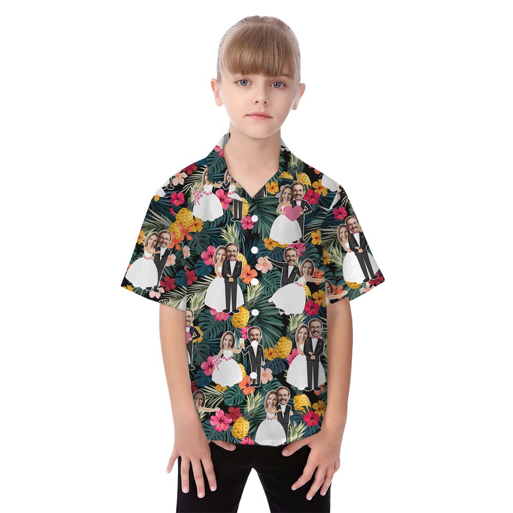 Personalized Bride And Groom Matching Hawaiian Shirts