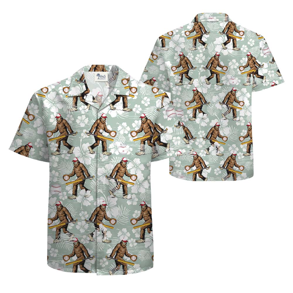 Baseball Golf Floral Hawaiian Shirt For Men