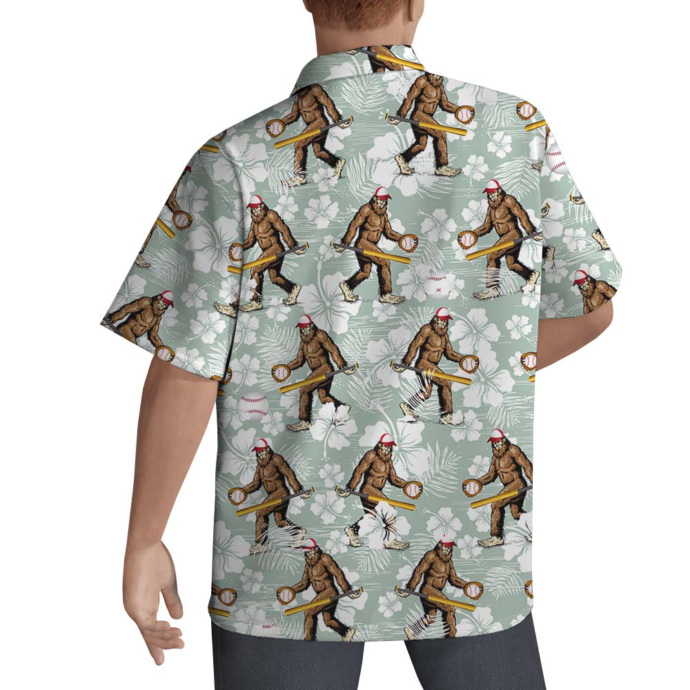 Baseball Golf Floral Hawaiian Shirt For Men