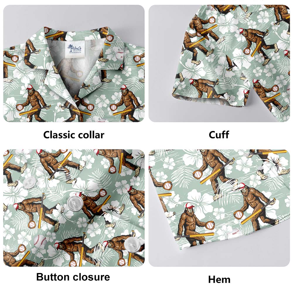 Baseball Golf Floral Hawaiian Shirt For Men