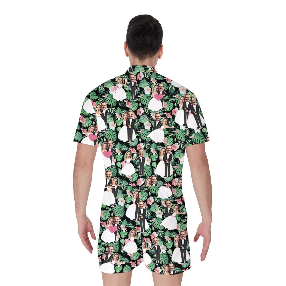 Customized Wedding Men's Tropical Romper